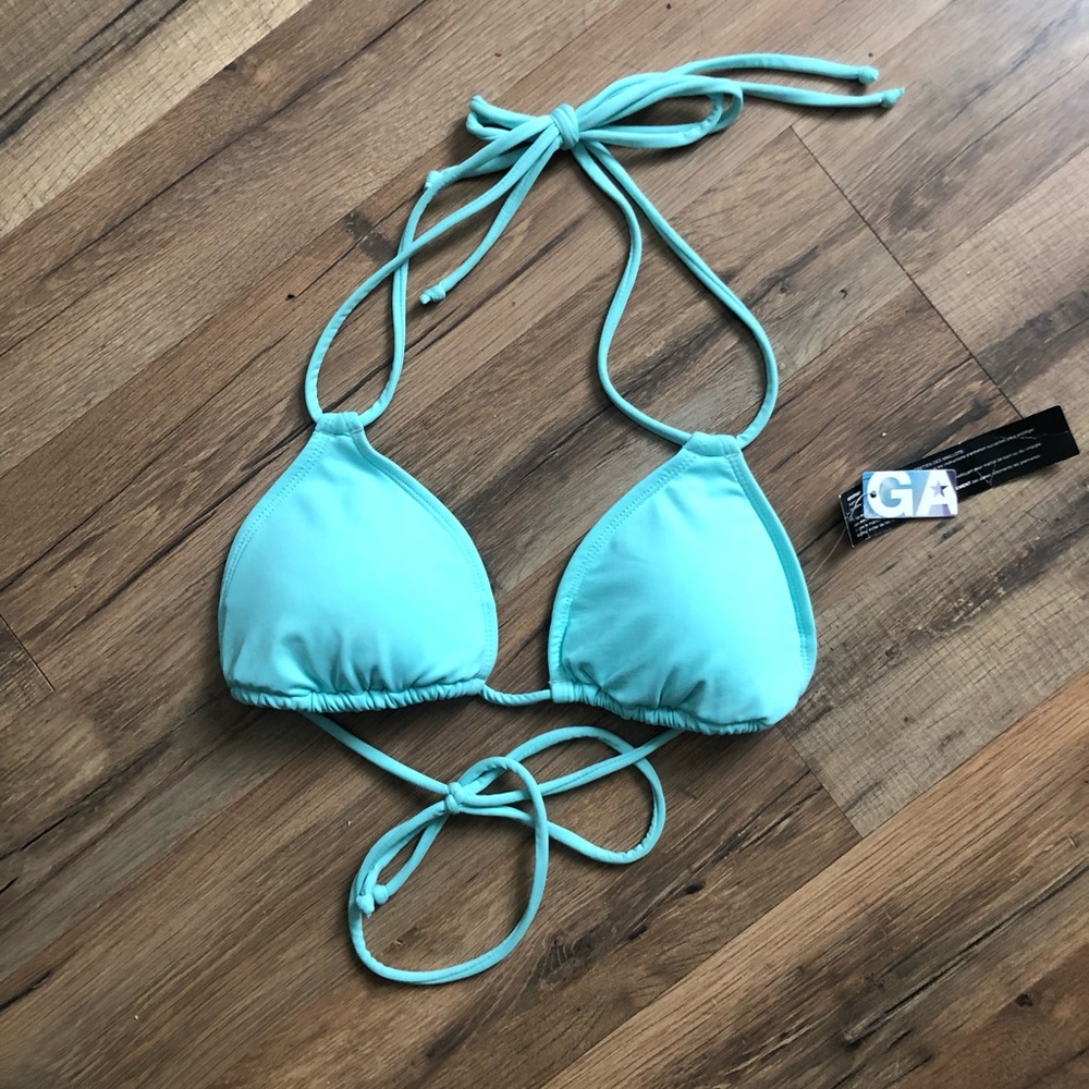 GARAGE blue bikini top